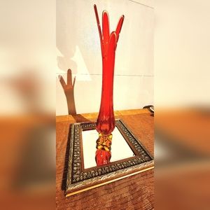 22" 4-Finger Viking Vintage Flower Bouquet Vase USA Great Depression